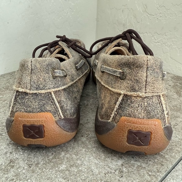 Twisted X Driving Moc Tiger Pattern Distressed Brown Leather Moc Women’s 8M - Picture 8 of 10